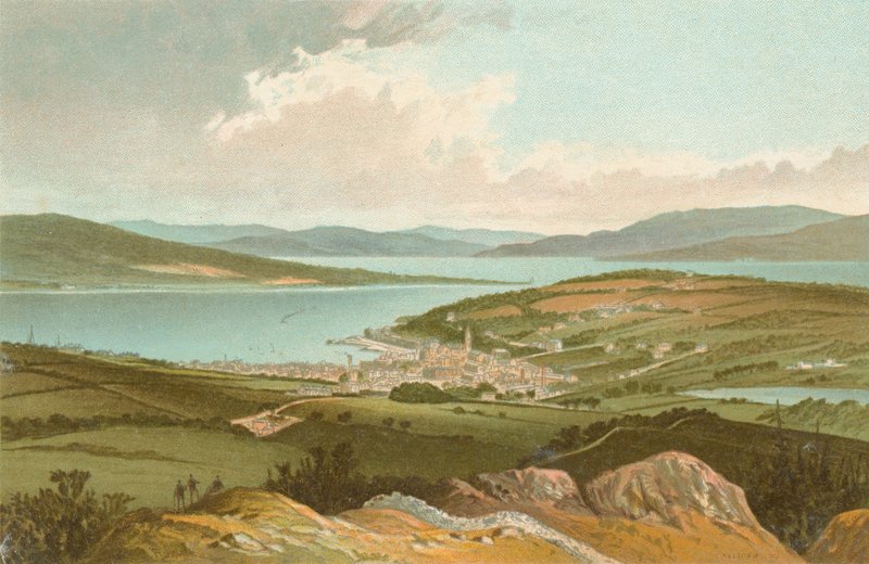 A Clyde und Rothesay-öböl a Barone Hilltől alkotó: English School