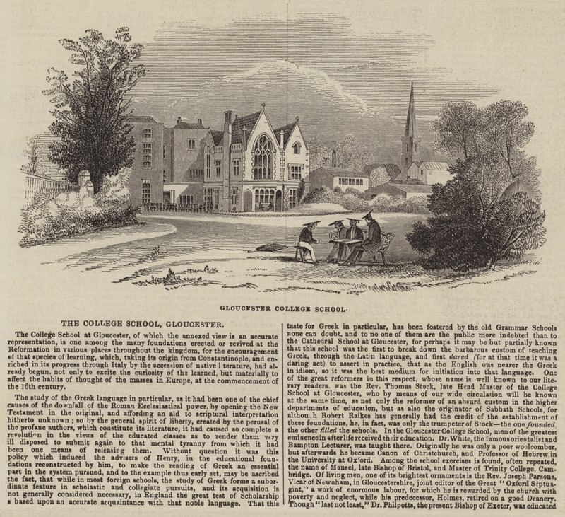 The College School, Gloucester (metszet) alkotó: English School