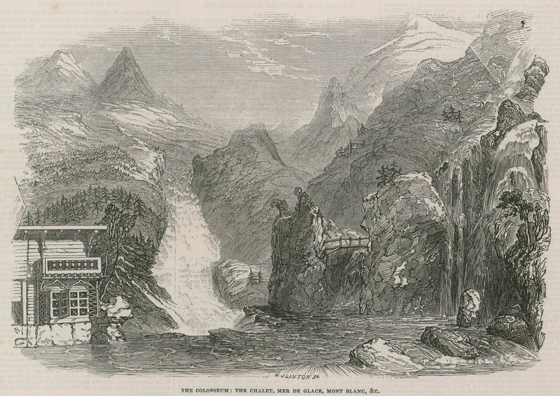 A Colosseum - A faház, Mer de Glace, Mont Blanc alkotó: English School
