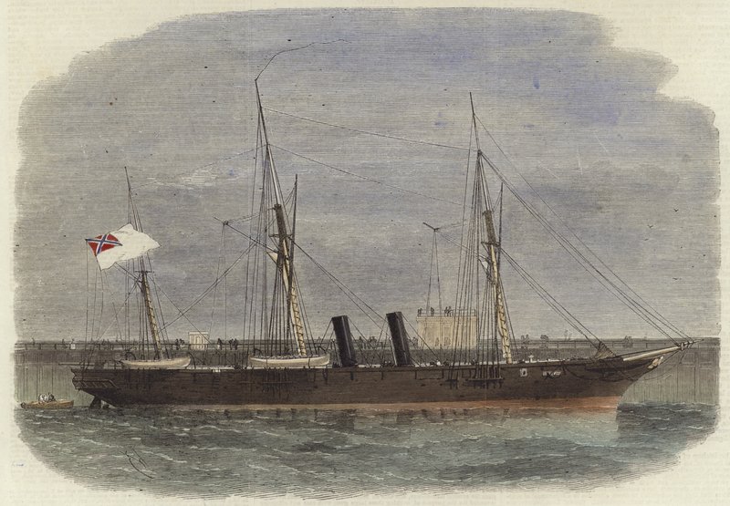 A Konföderáció csavargőzös Rappahannock a calais-i mólón fekszik alkotó: English School