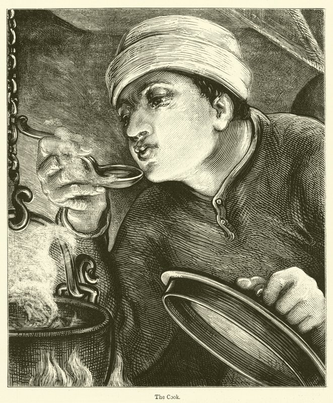 A szakács (metszet) alkotó: English School