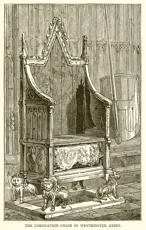 A koronázási szék a Westminster Abbeyben alkotó: English School