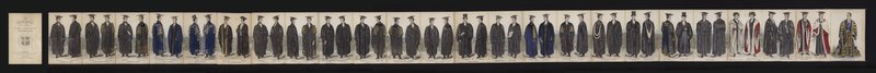 A Cambridge-i Egyetem tagjainak jelmezei (teljes panoráma) alkotó: English School
