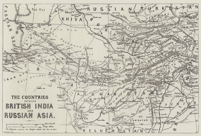 Brit India és Orosz Ázsia közötti országok (metszet) alkotó: English School