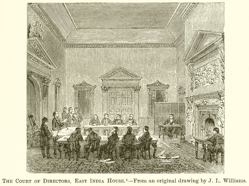 A Kelet-Indiai Ház igazgatósága alkotó: English School