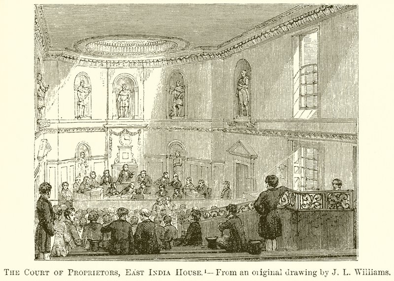 A tulajdonosok bírósága, East India House alkotó: English School