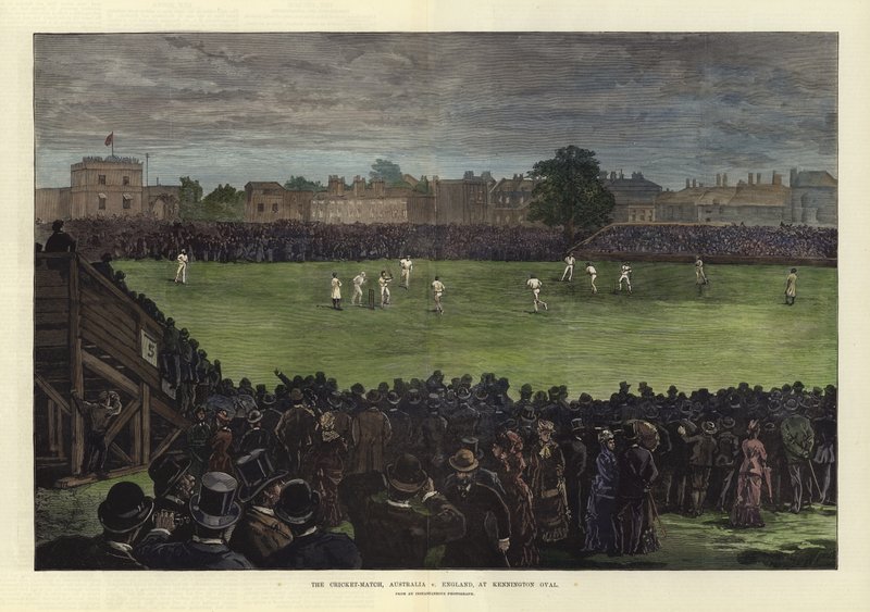 Cricket Match, Ausztrália–Anglia, Kennington Oval alkotó: English School