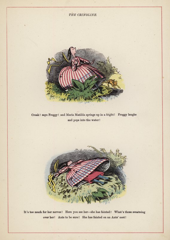 A krinolin (színes litográfia) alkotó: English School