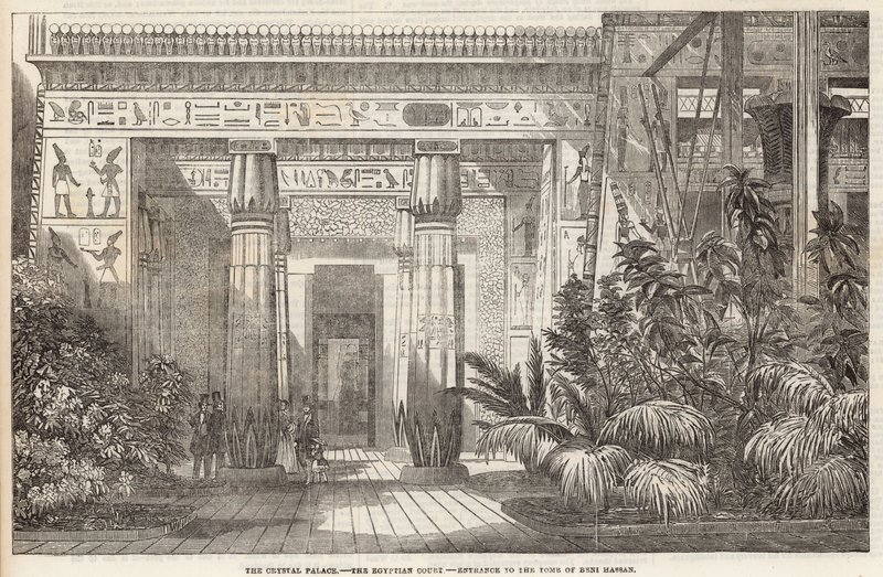 A Kristálypalota: Az egyiptomi udvar, Beni Hassan sírjának bejárata alkotó: English School