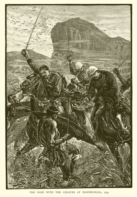 A kötőjel a színekkel Isandhlwanában, 1879 alkotó: English School