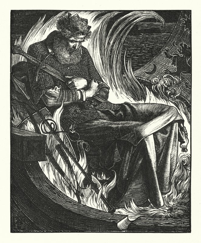Warwolf király halála (metszet) alkotó: English School