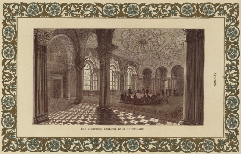 The Directors Parlor in the Bank of England (színes gravírozás) alkotó: English School