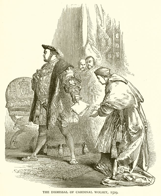 Wolsey bíboros elbocsátása, 1529 alkotó: English School