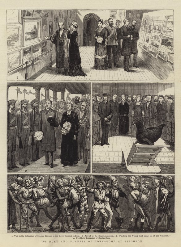 Connaught hercege és hercegné Brightonban (metszet) alkotó: English School