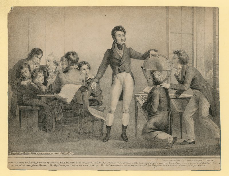 A dorleansi herceg tanári minőségében alkotó: English School