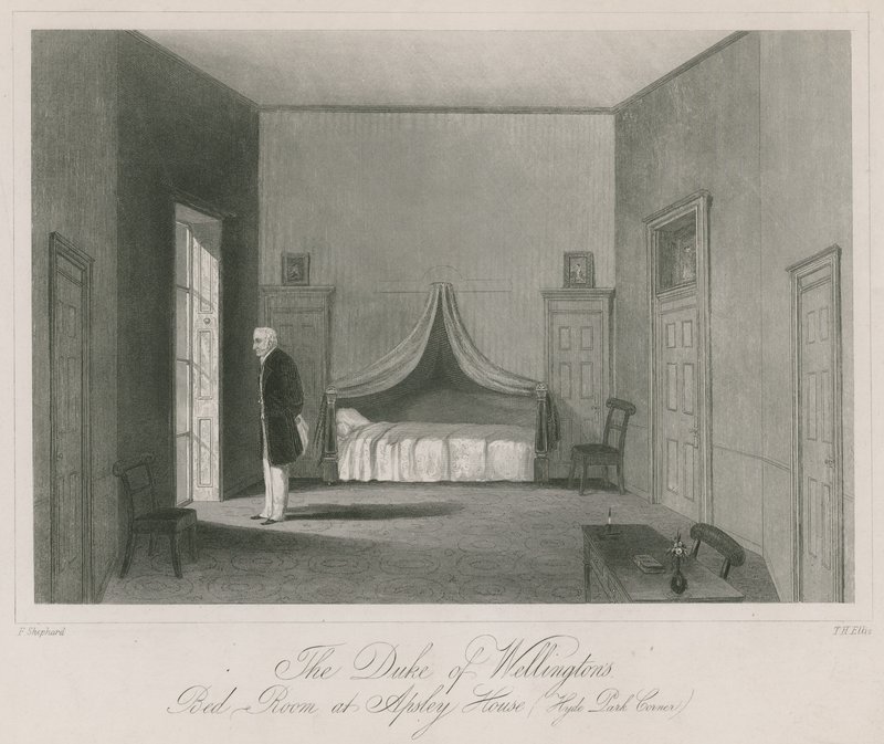 Wellington hercegének hálószobája az Apsley House-ban, a Hyde Park Cornerben alkotó: English School