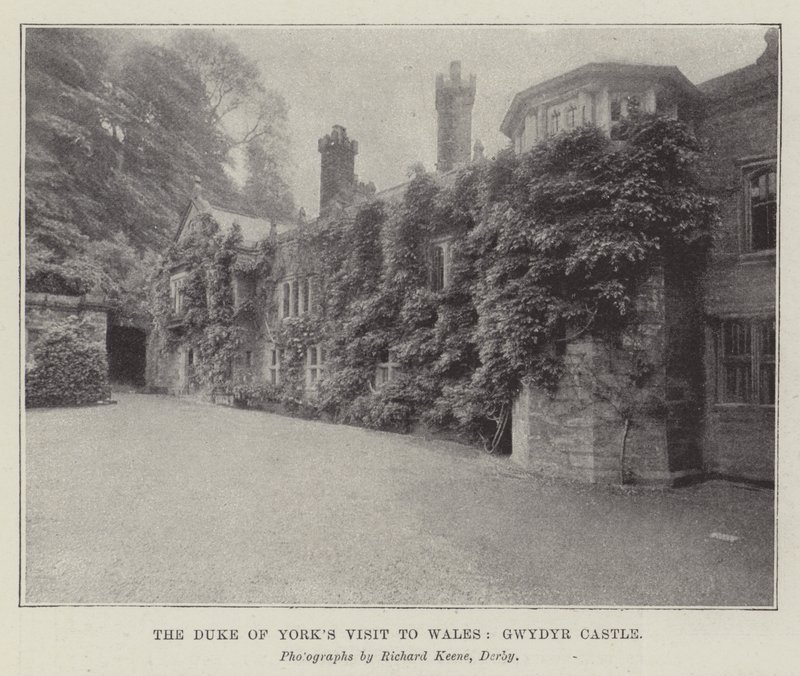 York hercegének walesi látogatása, Gwydyr kastély (metszet) alkotó: English School