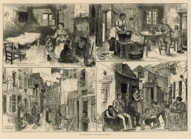 A szegények lakhelyei Londonban alkotó: English School