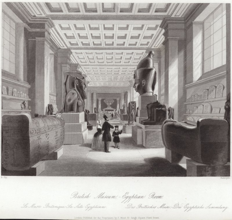 A British Museum egyiptomi szobája alkotó: English School