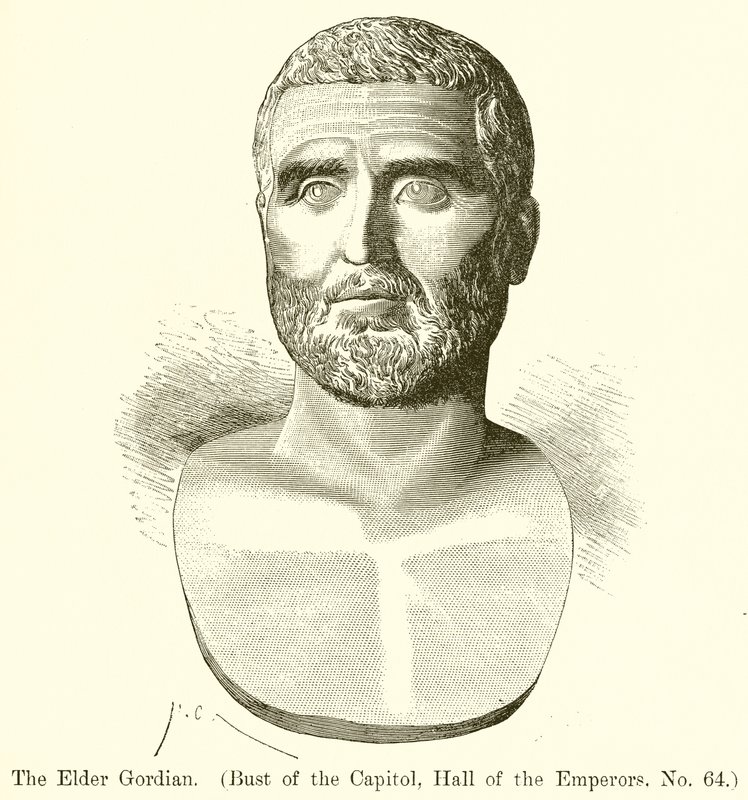 Az idősebb Gordianus. (A Capitolium mellszobra, Császárok terme, 64. sz.) alkotó: English School
