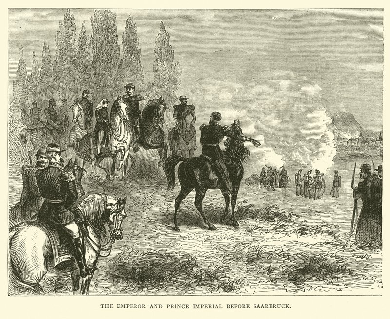 A császár és császári herceg Saarbruck előtt, 1870. augusztus alkotó: English School
