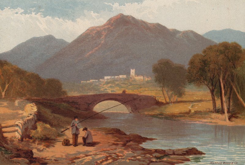 Az angol tavak, Ambleside (színes litho) alkotó: English School