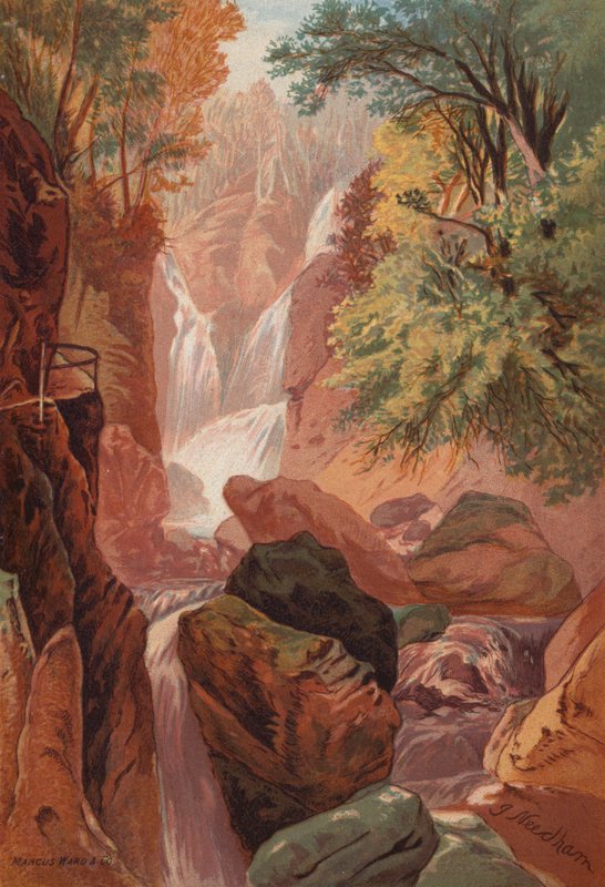The English Lakes, Stock Gill Force (színes litho) alkotó: English School