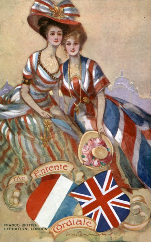Az Entente Cordiale, francia-brit kiállítás, London alkotó: English School