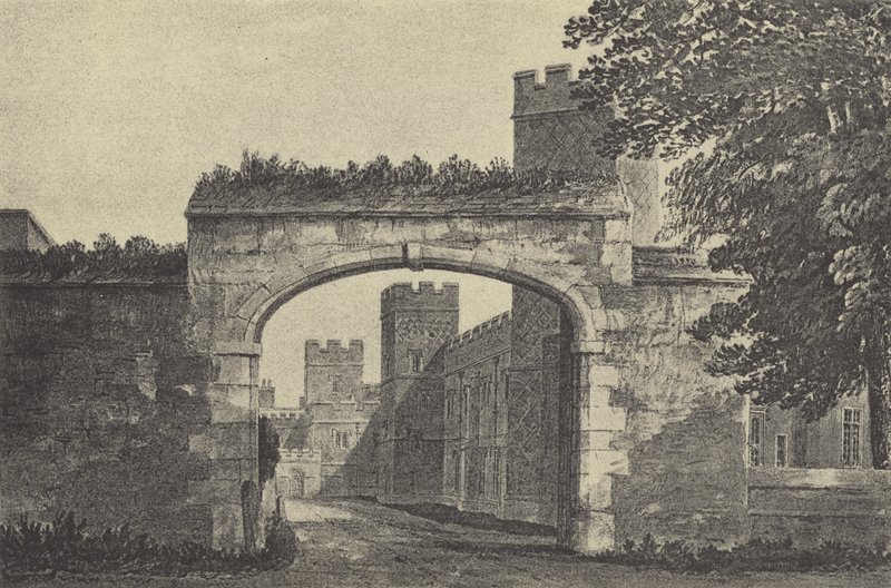 A Westons Yard bejárata, 1818 (mélynyomás) alkotó: English School