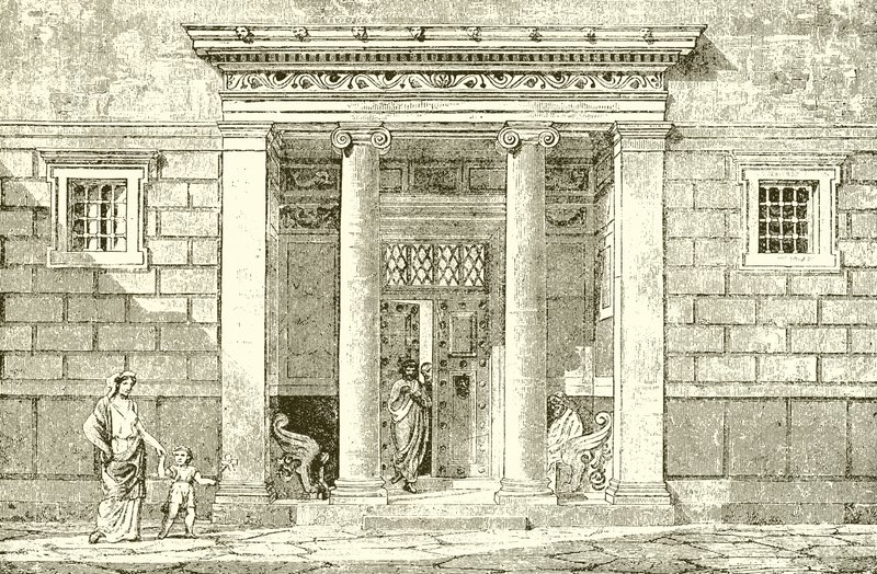 Az athéni nemesi ház bejárata alkotó: English School
