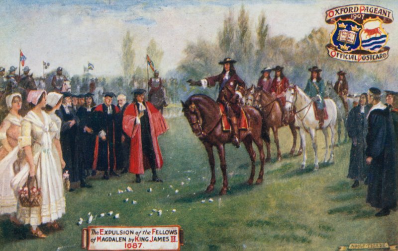 II. Jakab király Magdolna-tagjainak kiűzése, 1687 alkotó: English School