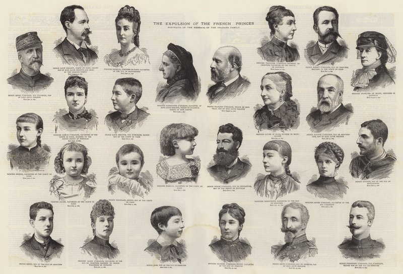 A francia hercegek kiűzése (metszet) alkotó: English School