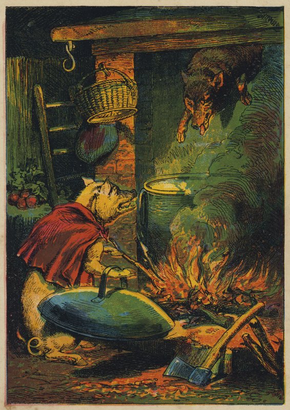 A farkas sorsa (színes litográfia) alkotó: English School