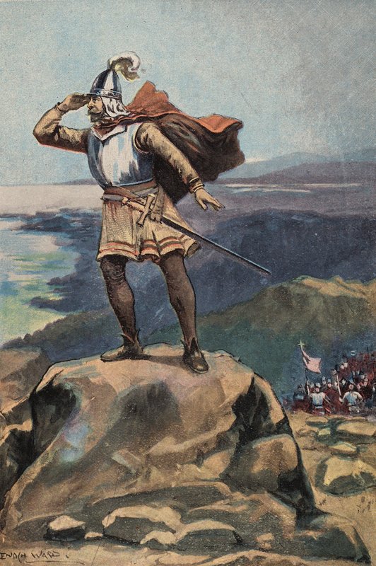 A Csendes-óceán első pillantása (színes litó) alkotó: English School