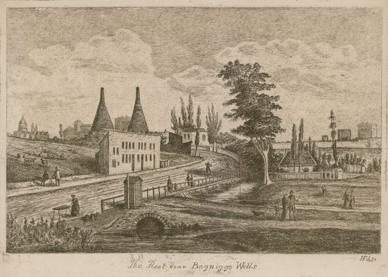 A Flotta Bagnigge Wells közelében alkotó: English School