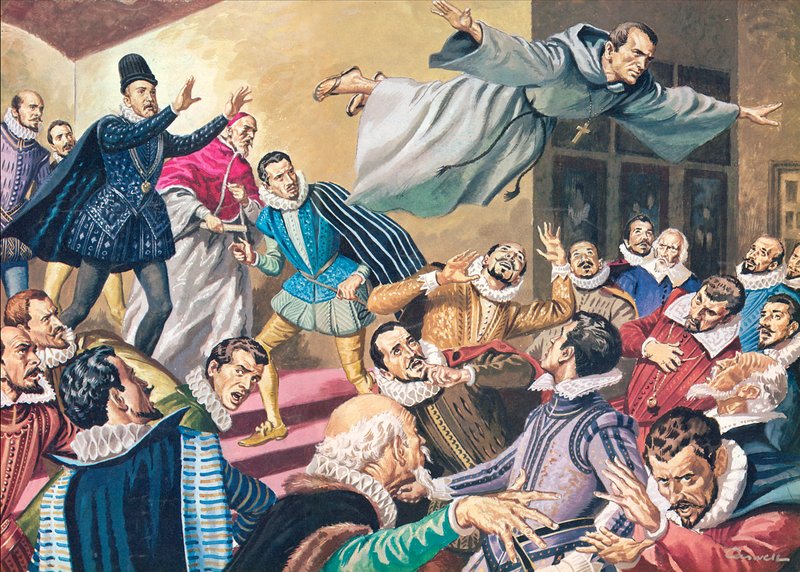 Dominic atya „repülése”. alkotó: English School