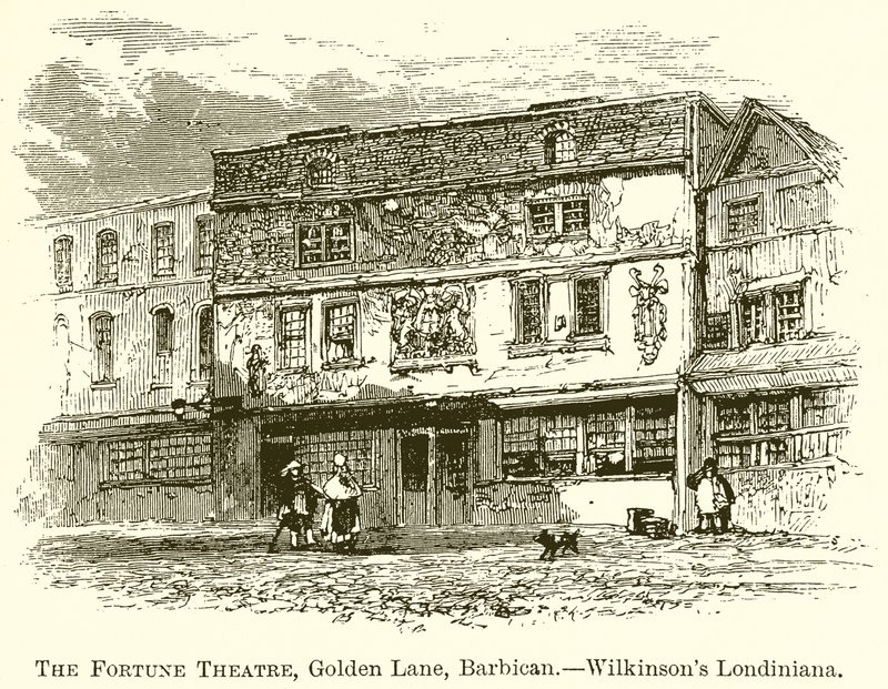 The Fortune Theatre, Golden Lane, Barbican. - Wilkinsons Londiniana alkotó: English School