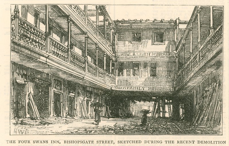The Four Swans Inn, Bishopsgate Street alkotó: English School
