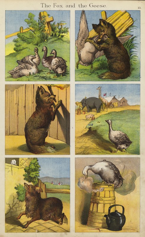 A róka és a libák (színes litó) alkotó: English School