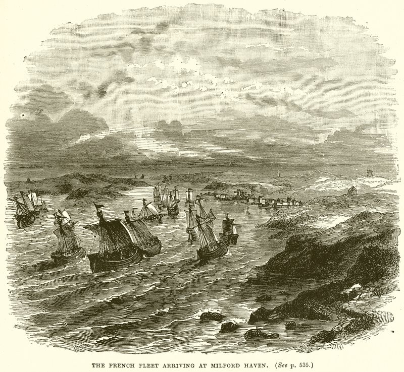 A francia flotta megérkezik Milford Havenbe alkotó: English School