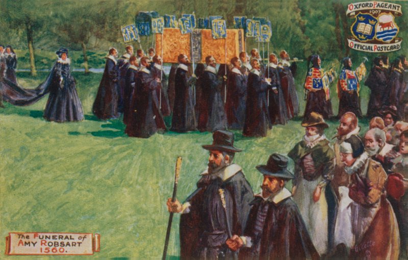 Amy Robsart temetése, 1560 alkotó: English School