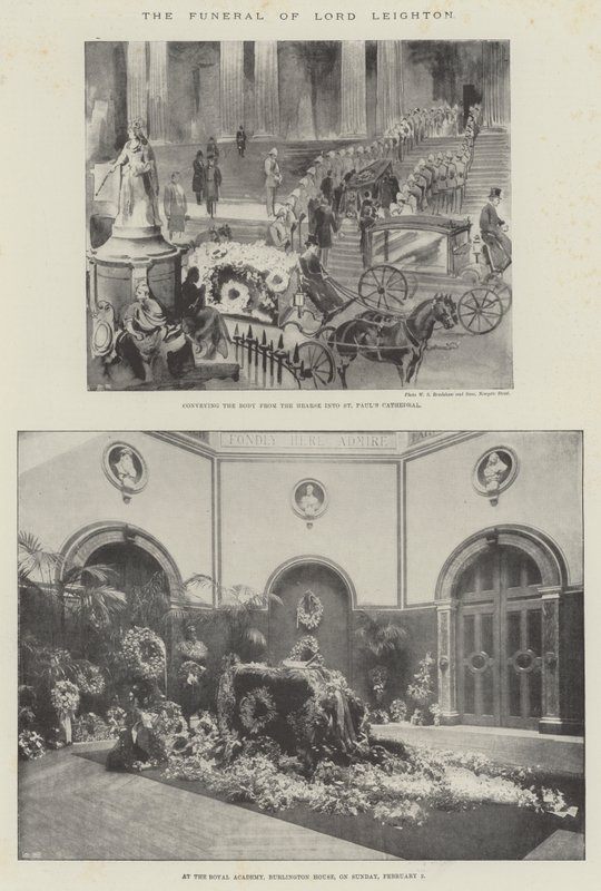 Lord Leighton temetése (litho) alkotó: English School