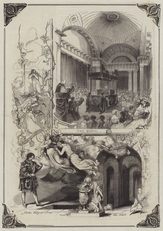 Sussex hercegének temetése (metszet) alkotó: English School
