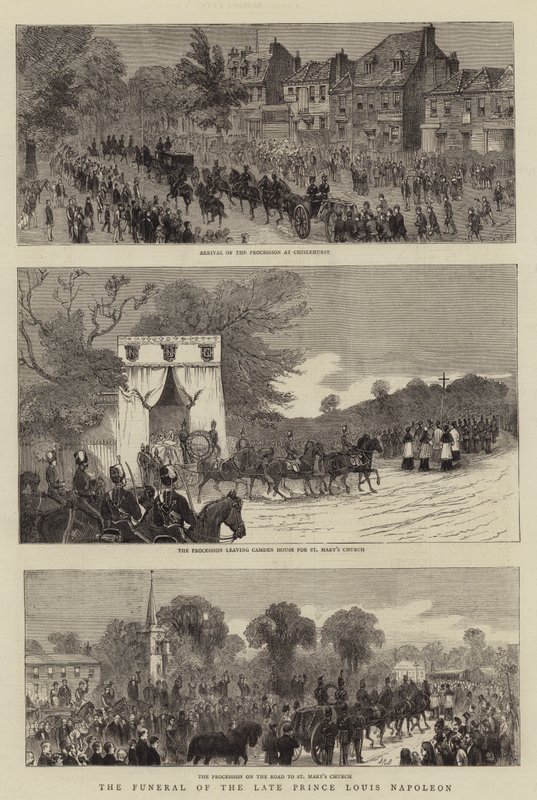 Louis Napóleon néhai herceg temetése (metszet) alkotó: English School