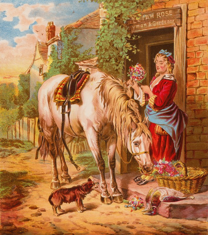 A kertész háza (színes litográfia) alkotó: English School