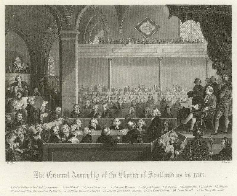A skót egyház közgyűlése, 1783 alkotó: English School
