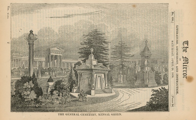 Az általános temető Kensal Greenben alkotó: English School