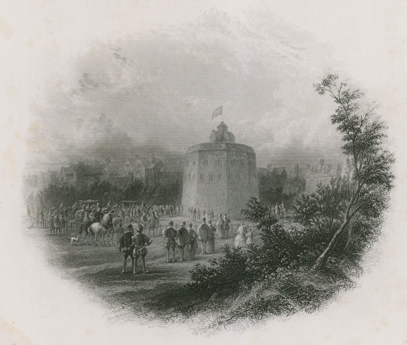 The Globe Theatre, Bankside, 1593 alkotó: English School