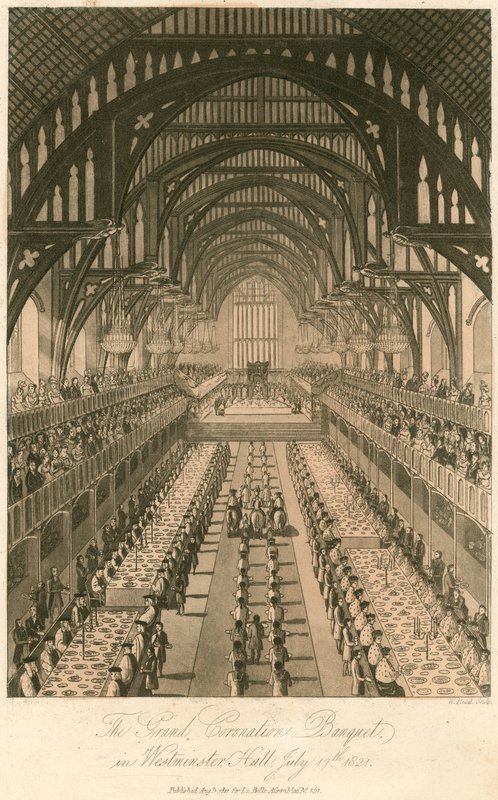 IV. György király koronázási bankettje a Westminster Hallban, 1821. július 17-én alkotó: English School