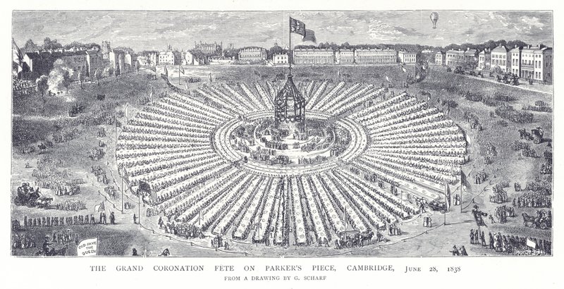 A Grand Coronation Fete a Parkers Piece-en, Cambridge, 1838. június 28 alkotó: English School